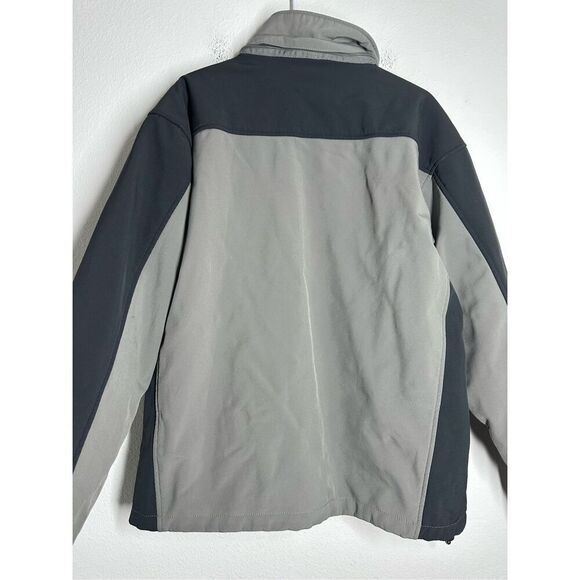 NEW BALANCE MENS GRAY/BLACK ZIP UP Fleece LINED 2in 1 JACKET Sz L No Hood *Notes - Picture 5 of 16